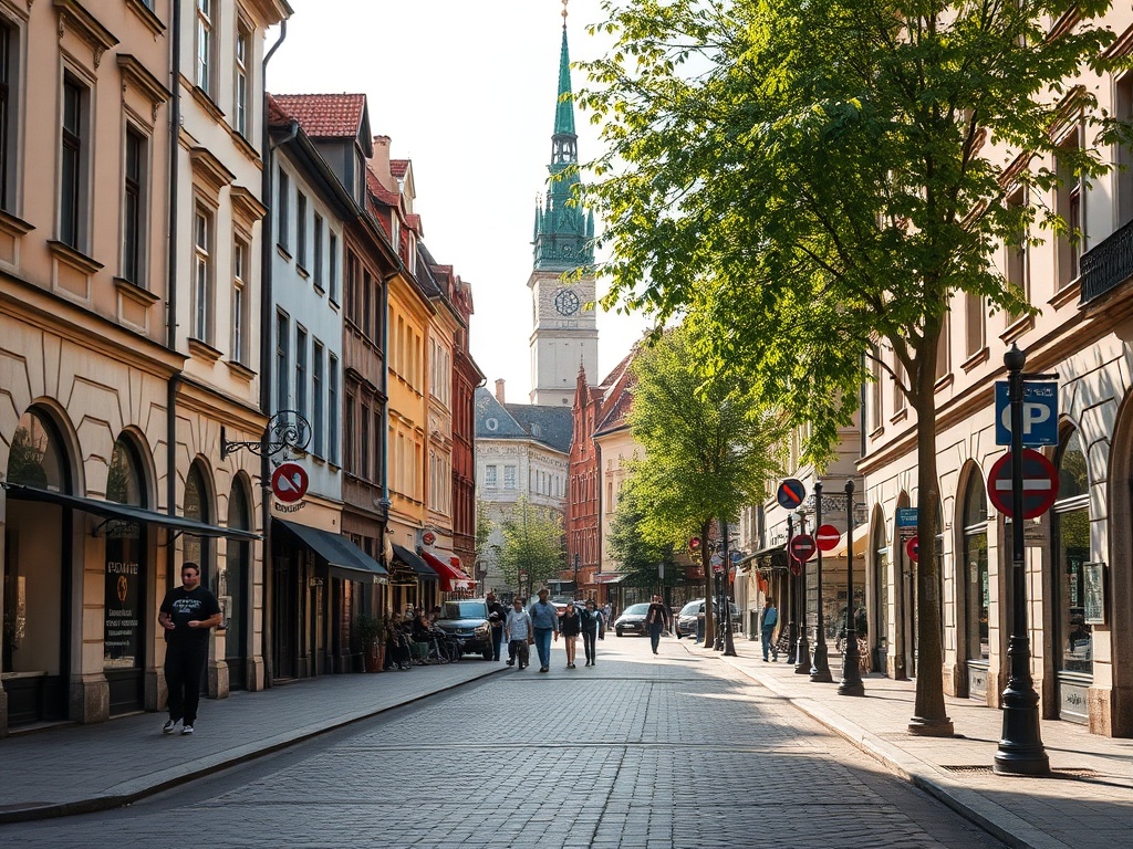 Mapa pokazująca infrastrukturę i usługi w Stoczku Łukowskim, z naciskiem na kluczowe obiekty.