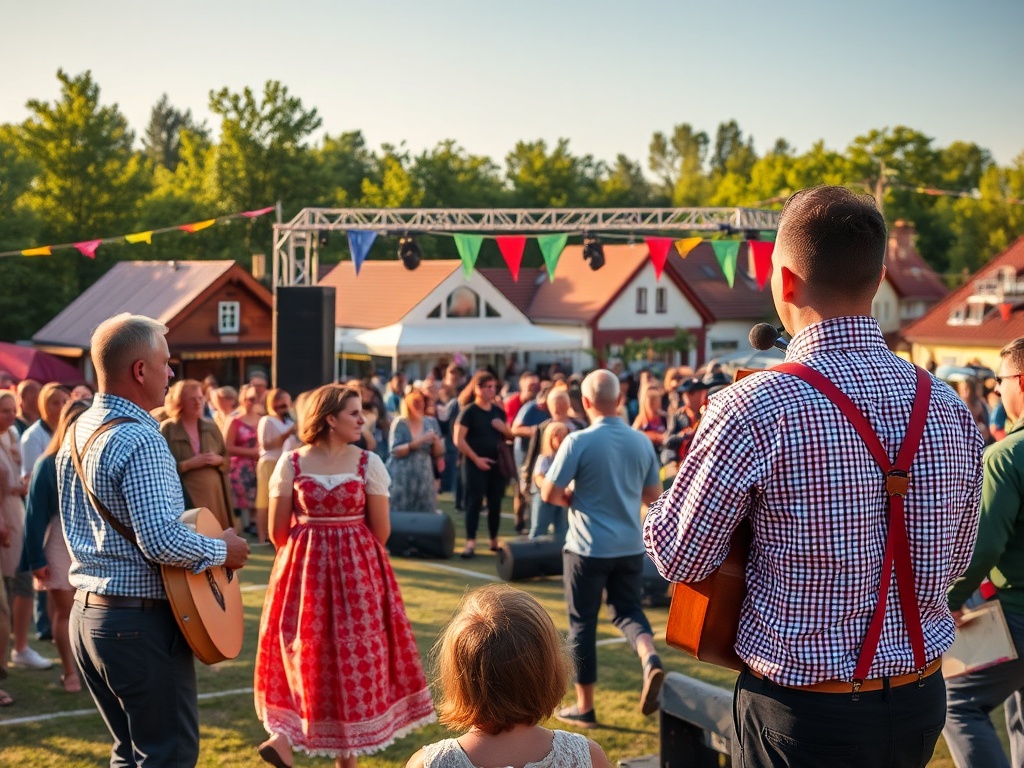 Widok na Stoczek Łukowski podczas wiosennego dnia, symbolizujący czas majówki i odpoczynku.